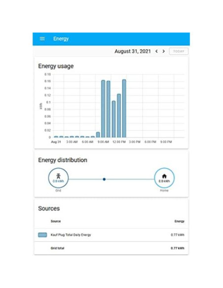 Enchufe Inteligente KAUF PLF12 con Monitoreo de Energía