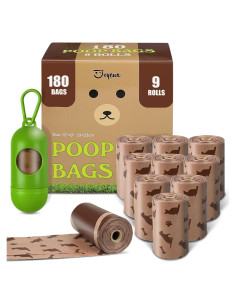 Bolsas de Excremento para Perros JOYEUX 180 Unidades a Prueba de Fugas