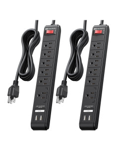 Regleta de Sobretensión Cable Matters 6 Salidas con USB 2.44m