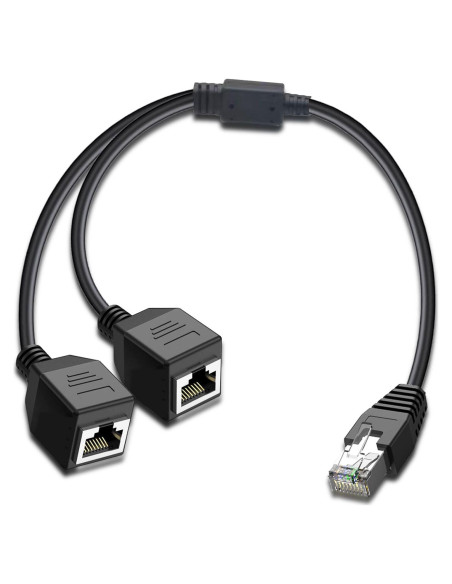Divisor Ethernet RJ45 1 a 2 ukiism - Adaptador de Red LAN