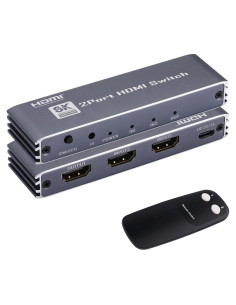 Interruptor HDMI 2.1 8K GGrozza 2 en 1 Control Remoto