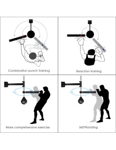 Soporte de Pared INNOLIFE con Bola de Boxeo para MMA 2