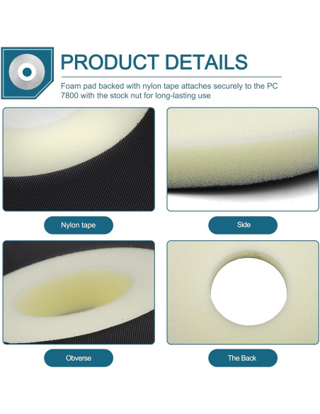 Paquete de 2 almohadillas de respaldo 9" LikeLion para lijador PC 7800