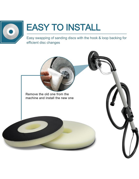 Paquete de 2 almohadillas de respaldo 9" LikeLion para lijador PC 7800