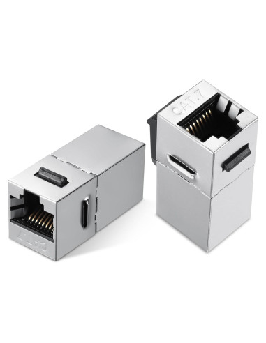 Conector Keystone CAT7 PHIZLI Acoplador RJ45 Femenino 2 Pzas