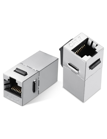Conector Keystone CAT7 PHIZLI Acoplador RJ45 Femenino 2 Pzas
