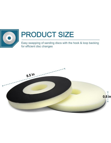 Paquete de 2 almohadillas de respaldo 9" LikeLion para lijador PC 7800