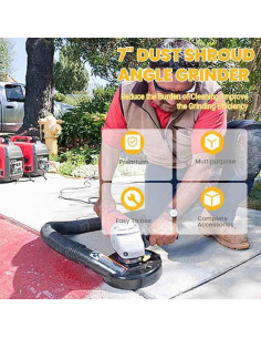 Cubierta de Polvo Universal RLOZUI para Amoladora 7" 2