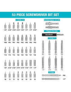 Juego de 53 Piezas de Puntas de Destornillador DURATECH 2