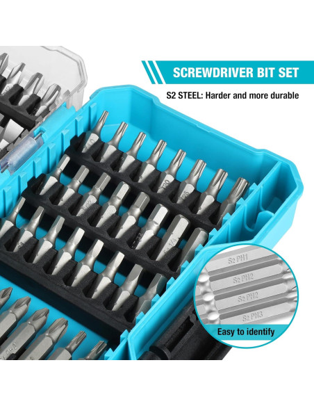 Juego de 53 Piezas de Puntas de Destornillador DURATECH