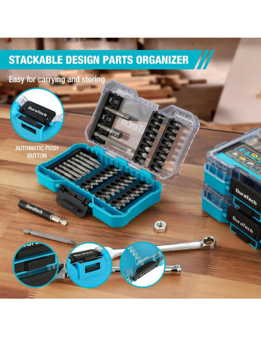 Juego de 53 Piezas de Puntas de Destornillador DURATECH