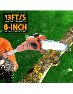 Sierra de Poste Inalámbrica Worksky 20V 8" Ajustable 4.3m 2