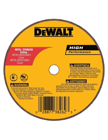 Rueda de Corte DeWalt DW8716 4" x 1/16" A36T