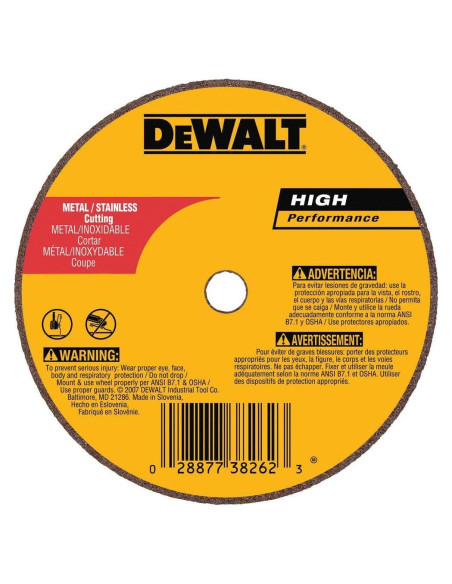Rueda de Corte DeWalt DW8716 4" x 1/16" A36T