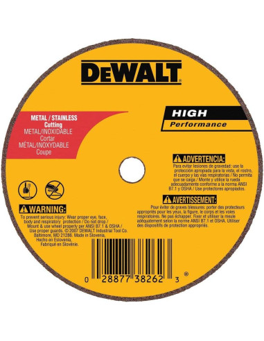 Rueda de Corte DeWalt DW8716 4" x 1/16" A36T