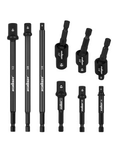 Juego de Adaptadores de Enchufe HORUSDY 9 Piezas 1/4" 3/8" 1/2"