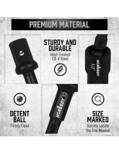 Juego de Adaptadores de Enchufe HORUSDY 9 Piezas 1/4" 3/8" 1/2" 2