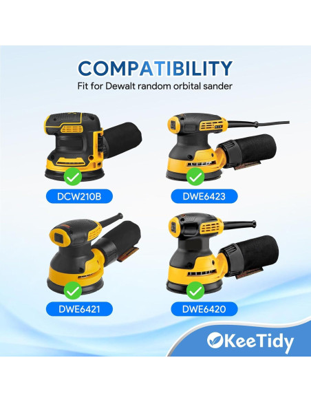 Almohadilla de Lijado 5" KeeTidy para DeWalt DWE6421 DWE6423