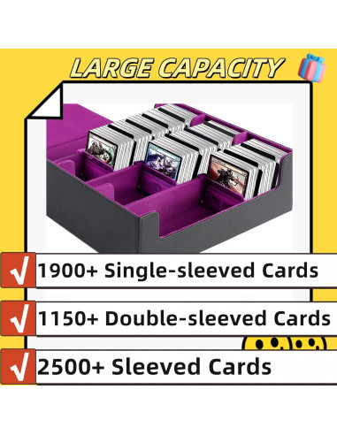Caja de Almacenamiento de Cartas HSMH con 10 Divisores y Cierre Magnético