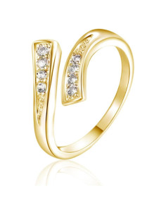 Anillo ajustable de oro 14K para mujer con diseño único