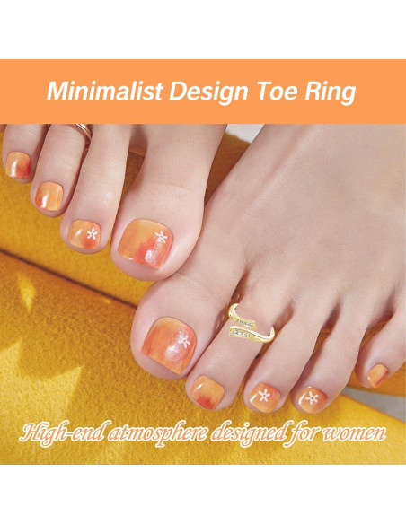 Anillo ajustable de oro 14K para mujer con diseño único