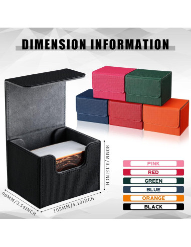 Yookeer 6 Cajas de Almacenamiento de Cartas Magnéticas 100+