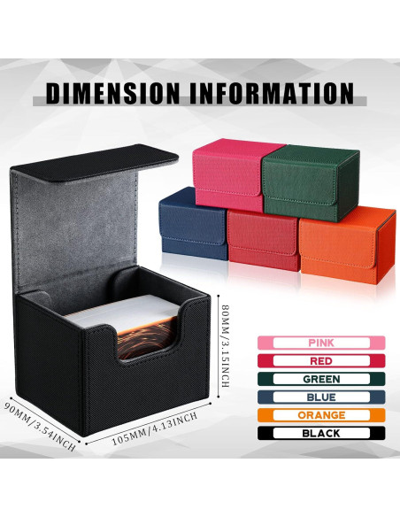 Yookeer 6 Cajas de Almacenamiento de Cartas Magnéticas 100+