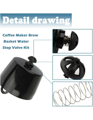 Kit de Tapón de Resorte para Cesta de Café Mr. Coffee HNF