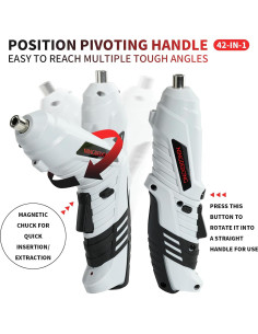 Juego de Destornilladores Eléctricos Inalámbricos NINGDEDONG 30 Piezas 2