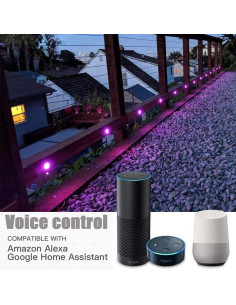 FVTLED Kit de 20 Luces LED RGBW WiFi 12V para Jardín y Escalera 2