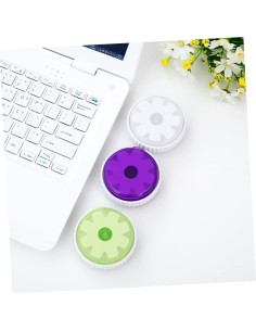 Organizador de Cables Portátil HOMSFOU Blanco 5.5x5.5cm 2