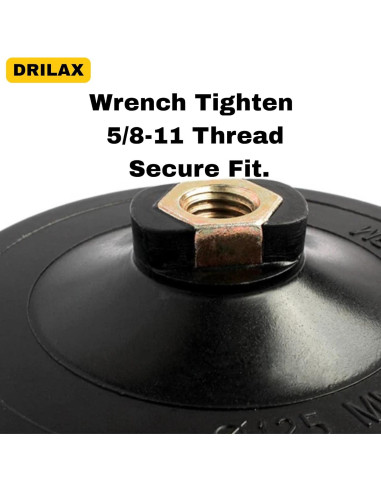 Almohadilla de Respaldo Drilax 15.24 cm con Gancho y Bucle