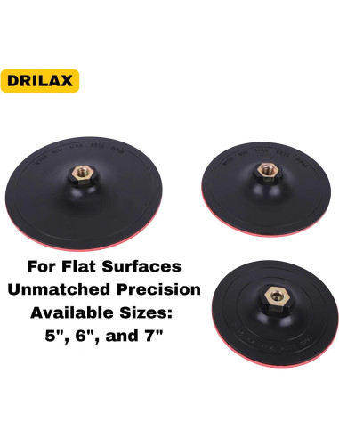 Almohadilla de Respaldo Drilax 15.24 cm con Gancho y Bucle