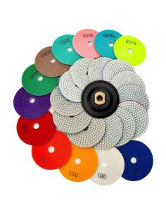 Kit de Almohadillas de Pulido AxPower 13 Piezas 4" Grit 50-8000