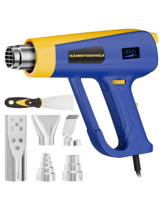 Pistola de Calor Digital 2000W haisstronica - 60-650C con 5 Boquillas