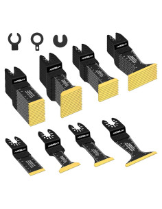 50 Cuchillas Oscilantes de Titanio AMZBSAW para Metal y Madera