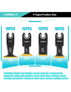 50 Cuchillas Oscilantes de Titanio AMZBSAW para Metal y Madera 2