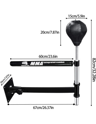 Soporte de Pared INNOLIFE con Bola de Boxeo para MMA