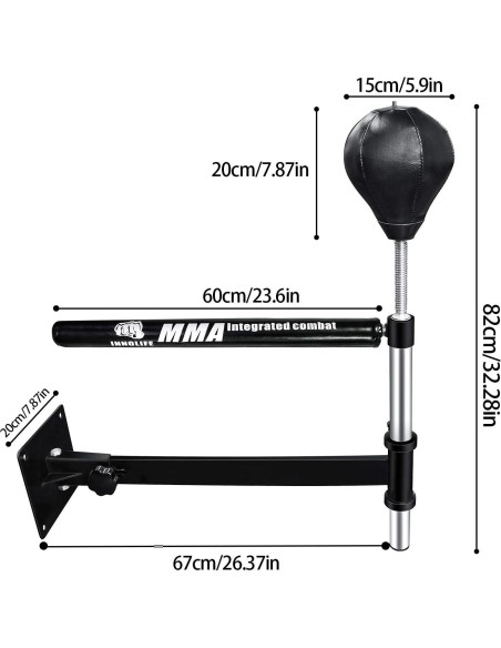 Soporte de Pared INNOLIFE con Bola de Boxeo para MMA