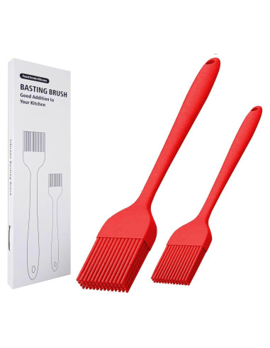 Brocha de Silicona KitsKap 2 Pcs para BBQ y Hornear Negra