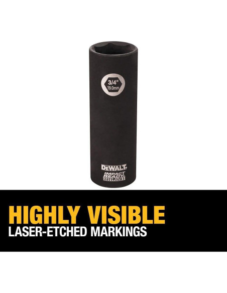 Socket Profundo 3/4" Dewalt DW22902 para Impacto 1/2" Socket Profundo 3/4" Dewalt DW22902 para Impacto 1/2"