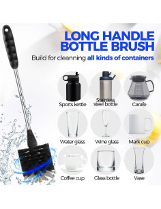 Set de Limpiadores de Botellas Holikme 5 Piezas Acero Inoxidable 2