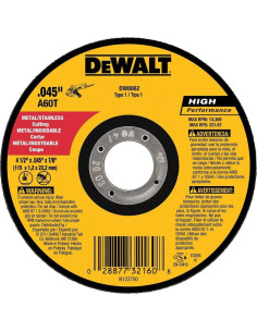 Ruedas de Corte de Metal Delgada DEWALT DW8062 100pk 115mm 2