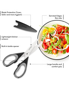Tijeras de Cocina iBayam Multiusos 21.6 cm Acero Inoxidable 2