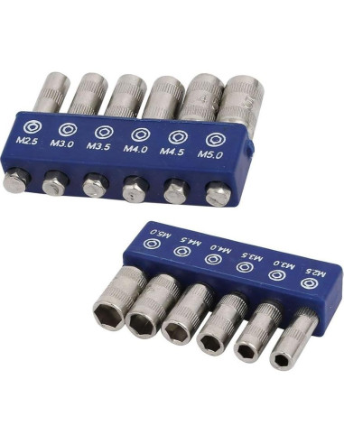 Juego de 12 Brocas Hexagonales LDEXIN M2.5-M5 para Taladro