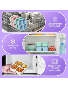 Contenedores de Snack CSQLJ 4 Compartimentos Reutilizables 2