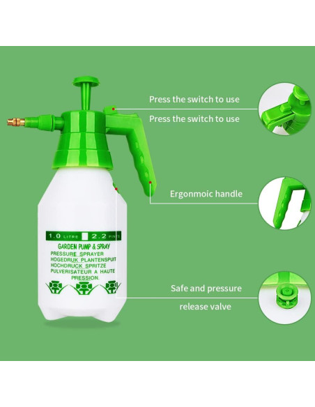 Pulverizador de Jardín Munyonyo PH-1.5L 1.89L Verde Ajustable