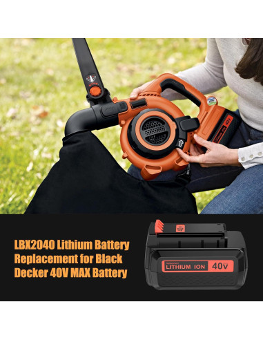 Batería de Reemplazo 3600mAh Black and Decker 40V Amarillo