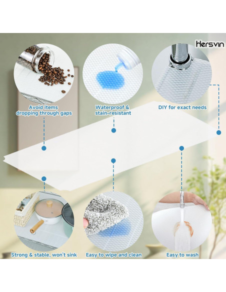 Forro de estantería Hersvin 30.5 cm x 610 cm EVA antideslizante