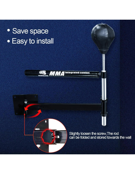 Soporte de Pared INNOLIFE con Bola de Boxeo para MMA